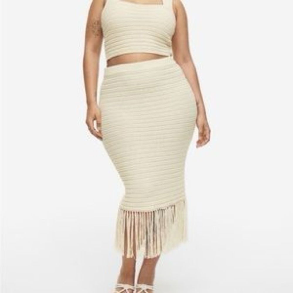 H&M Fringe Tank and Skirt Set